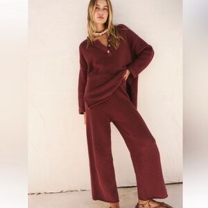 Free People Hailee Sweater Set in Red